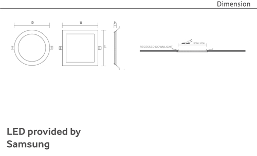 Recessed LED Aluminum Downlight