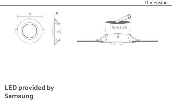 Recessed Saturn LED Downlight